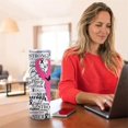 thumbnail image 2 of Awareness Ribbon Word Art Breast Cancer Pink Insulated Skinny Tumbler,20 Oz with Lid,Prevention and Treatment Breast Cancer Coffee Cup,Mental Heath Stainless Steel Double Wall Mug, 2 of 6