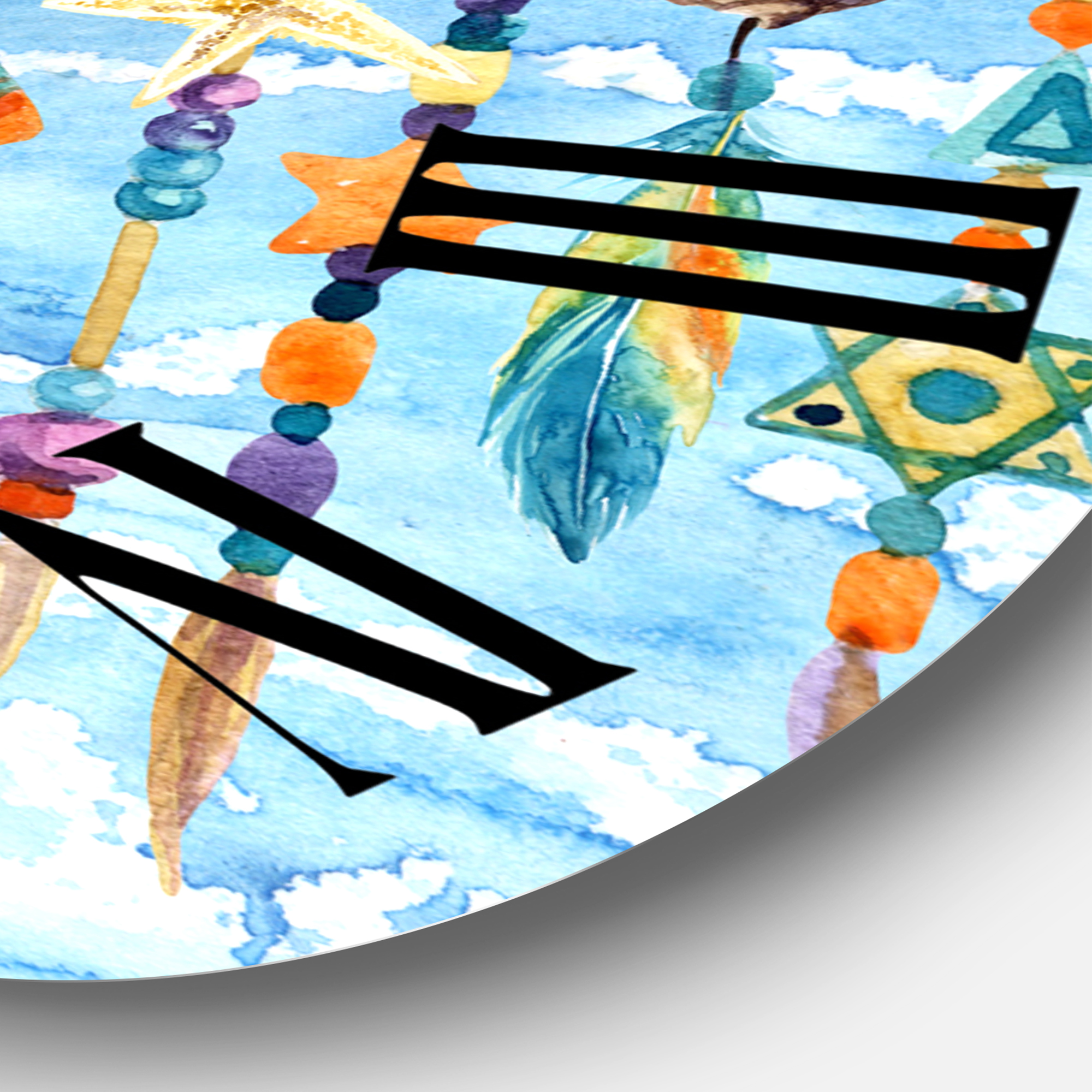Designart 'Jewelry Of Sea Shell And Beads' Traditional Wall Clock