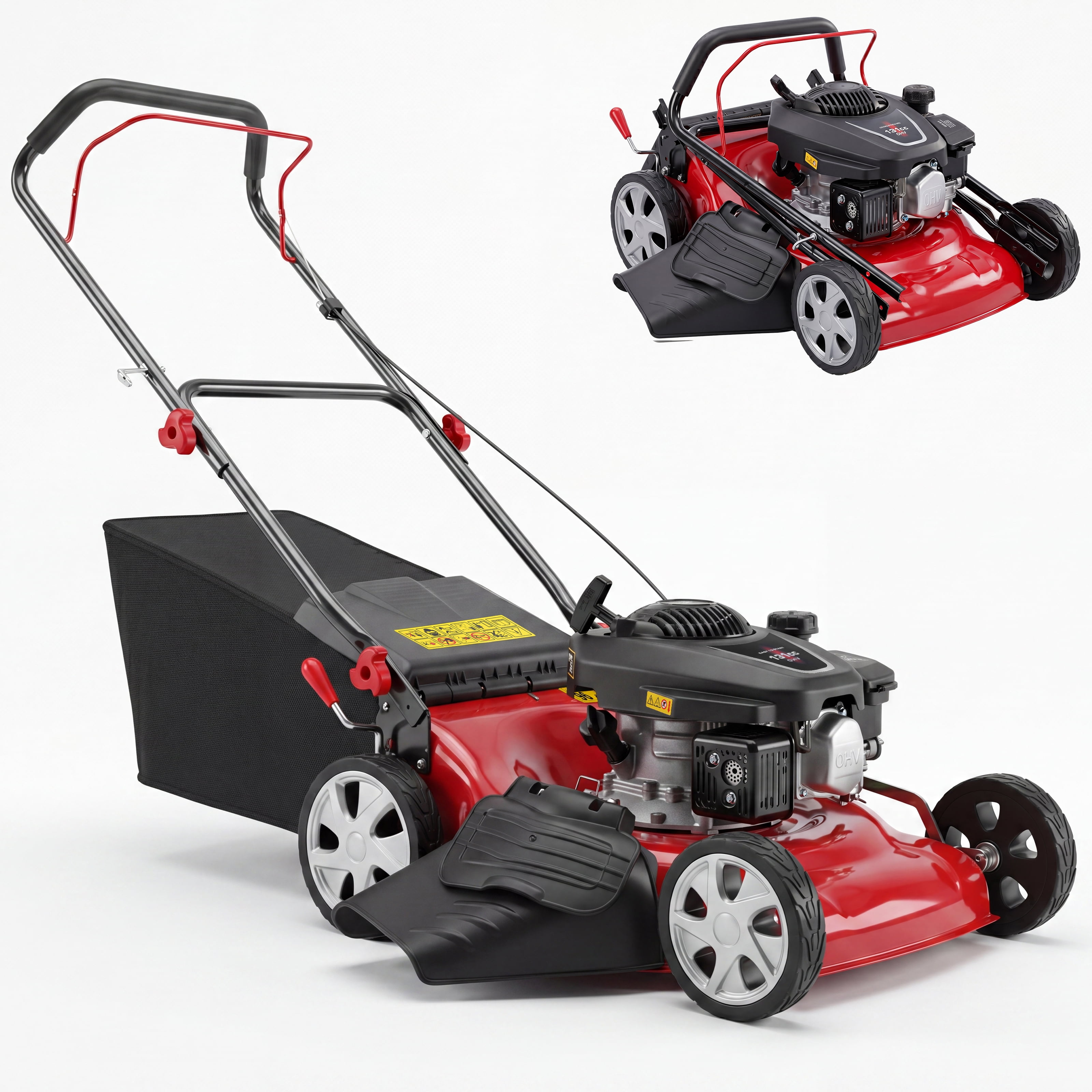 Yard Max 21 in. 170cc 2-in-1 Gas Walk Behind Push Lawn Mower with