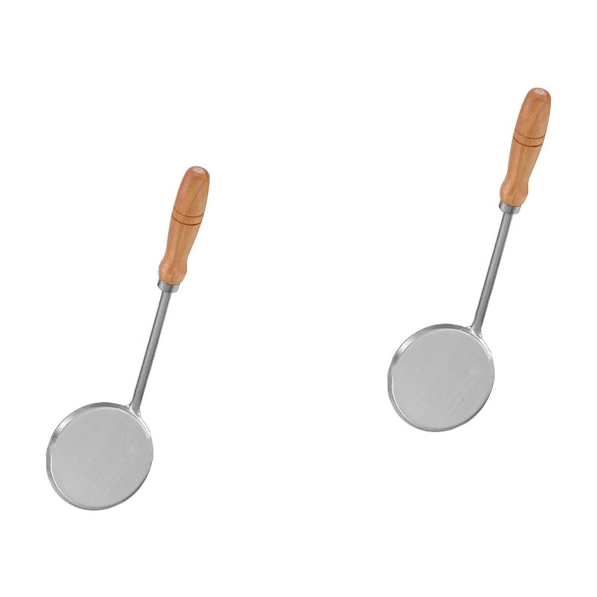 Masteelf 2pcs Stainless Steel Skimmer Spoon Hot Pot Flat Skimmer Spoon for Home Restaurant