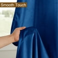 thumbnail image 6 of XWZO Velvet Curtains 96 Inches Length 2 Panels - Soft Room Darkening Grommet Window Curtain Panels for Bedroom/Farmhouse/Patio Door with Tiebacks, Royal Blue, W52 x L96, Set of 2, 6 of 8