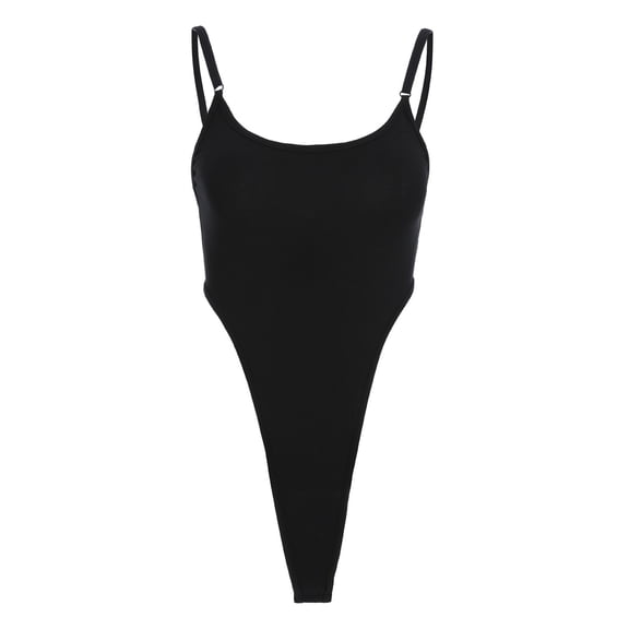 HXWCHs High Side Open Waist Suspender Jumpsuit for Women Summer Autumn Versatile Fashion Romper S Black