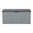 thumbnail image 6 of SSyao 75 Gallon Large Resin Deck Box Outdoor Storage with Wheels for Patio Furniture 44x21.3x19.3 inches-Brown, 6 of 9