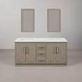 thumbnail image 2 of Water Creation 72"W Wood Double Bathroom Vanity in Gray Oak/Chrome, 2 of 11