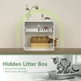 thumbnail image 3 of Amunrbrek Large Cat Litter Box Enclosure Furniture with Hidden Storage, White, 3 of 11