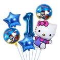 thumbnail image 3 of Globos de helio de Hello Kitty de dibujos animados para niños, decoración de fiesta de cumpleaños, número de 32 pulgadas, Baby shower, Niña, 3 of 4
