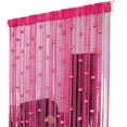 thumbnail image 2 of Brixlen Rose Floral Tassel String Curtain, Boho Sheer Door Curtain, Light Filtering Decorative Window Panel for Bedroom Living Room Salon, 2 of 3
