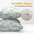 thumbnail image 3 of Smoke Blue Floral Pillow Covers 16x16 Inch Set of 2 Blue Gray and Cream Chinoiserie Flower Outdoor Decorative Throw Pillows Vintage Rustic Toile Pillowcases Cushion Covers for Couch, 3 of 6