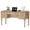 oak, variant on Farmhouse Executive Desk with Drawers, Charging Function, File Drawer, for Home Office, Work, Study Room, Oak