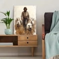 thumbnail image 5 of Qisvanset Framed Canvas Wall Art, 12x16 Inch Lost Sheep Shepherd Jesus Bible Sketch Art, 5 of 5