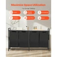 thumbnail image 6 of VEVOR 4 Section Laundry Sorter, Large Laundry Hamper with Metal Frame and Wooden Tabletop, Freestanding Storage Organizer Baskets with Pull-Out 600D Oxford Cloth Bags for Dirty Clothes, Bathroom, 6 of 8