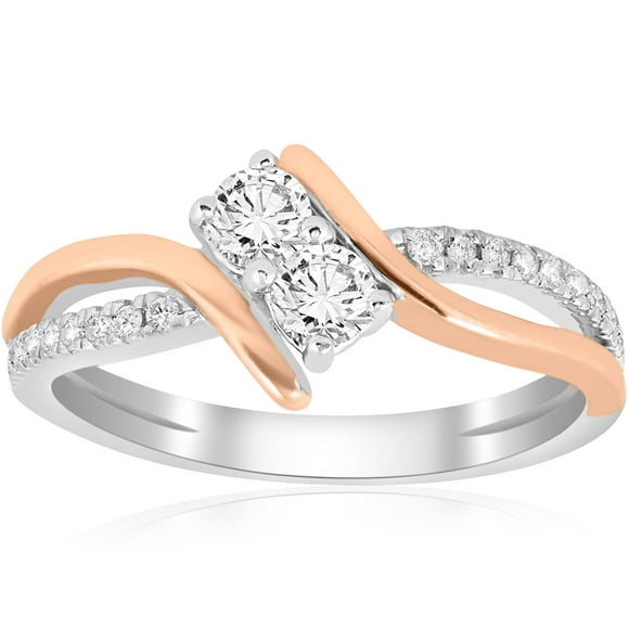 5/8CT Forever Us 2 Stone Diamond Ring 14K White & Rose Gold