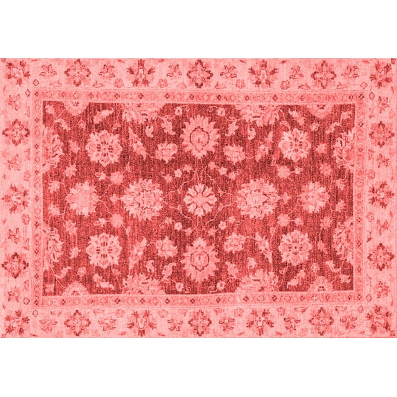 Ahgly Company Indoor Rectangle Oriental Red Traditional Area Rugs, 5' x 7'