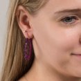 thumbnail image 2 of Purple Crystal - Crystal Hoop Earrings, 2 of 2