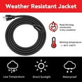 thumbnail image 3 of EP 15 Ft 16/3 SJTW Black Outdoor/Indoor Extension Cord, Durable Electrical Cable, 3 of 7