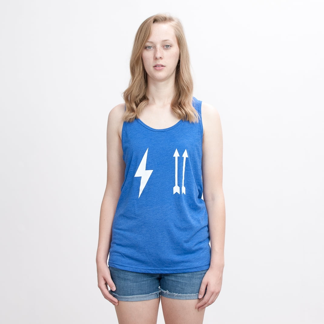 Unisex Men and Women Thunder Up Tank Shirt OKC Oklahoma City Adult True Royal Triblend by Shop Good by Shop Good