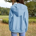 thumbnail image 4 of Fengqque Women's Zip Up Drawstring Hoodies Pocket Jackets Winter Coats Long Sleeve Sweatshirts Pullover Fall Clothes Sky Blue XL(XL), 4 of 7