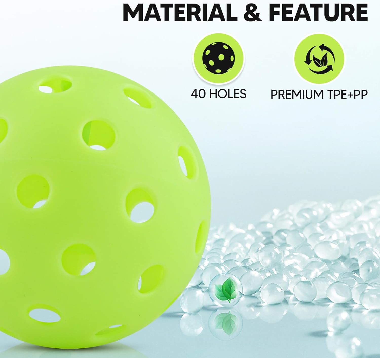 Glow in The Dark Pickleballs Light up Pickleball Balls Indoor Outdoor Pickleballs Usapa Approved, Pickle Balls 4 Pack Sports Equipment Gifts for Pickleball Lovers