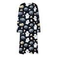thumbnail image 6 of SELONE Plus Size Nightgowns for Women Long Long Sleeve Sleepshirt Ghost Pumpkin Sleep Dress Halloween House Dress, 6 of 8