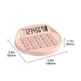 thumbnail image 7 of WKSCLPAI Round Solar Calculator, Portable Mini Desktop Calculator, Basic Standard Calculators with 8-Digit LCD Display, Stylish Macron Colorway, Pink, 7 of 7