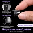 thumbnail image 3 of RAGUPEL 240 Pcs Toe Tips Gel,Full Cover Press on Toenails,Acrylic Square Shape Matte Clear Gel Toe Nail Tips for Salon and Home Diy Manicure,12 Sizes, 3 of 8