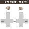 thumbnail image 4 of Lavish Cover 100% Waterproof Recliner Loveseat Cover, 2 Pieces Non-Slip Recliner Couch Slipcovers, Washable Furniture Protector with Pockets & Elastic Straps for Kids Pets, 2 Seaters, Dark Coffee, 4 of 9