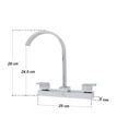 thumbnail image 3 of Llave Mezcladora Fregadero O Tarja Cocina Alfa  Acero Inoxidable Cromada Manerales Garza, 3 of 4