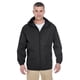 thumbnail image 1 of Chaqueta de microfibra con capucha y cremallera completa para adulto NEGRO S ultraclub 8908, 1 of 1