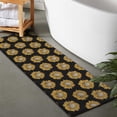thumbnail image 2 of Black Yellow Sunflower Pattern Bathroom Rugs Mat,Non Slip Microfiber Bathroom Rug,Rubber Backing,Soft Bathroom Mats for Bathroom Floor,Tub and Shower,47x17in(120x43cm), 2 of 5