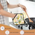 thumbnail image 4 of SKQIT Summer Lemons Flowers Print Pot Holders Set of 2, Kitchen Heat Resistant Potholder for Microwave Cooking Baking Oven End Dishes and BBQ, 4 of 7