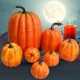thumbnail image 1 of Calabazas falsas,Calabazas falsas Modelo Calabazas artificiales pequeñas,Calabazas de espuma falsas realistas Lindas calabazas de espuma realistas,Mini simulación de calabazas modelo Naranja, 1 of 8