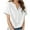 White, variant on Sevevn Women's Linen Cotton Short Sleeve Henley Shirt Casual V-Neck Button Front Summer Blouse Green S