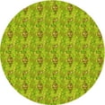 thumbnail image 1 of Ahgly Company Machine Washable Indoor Round Transitional Dark Yellow Green Area Rugs, 5' Round, 1 of 7
