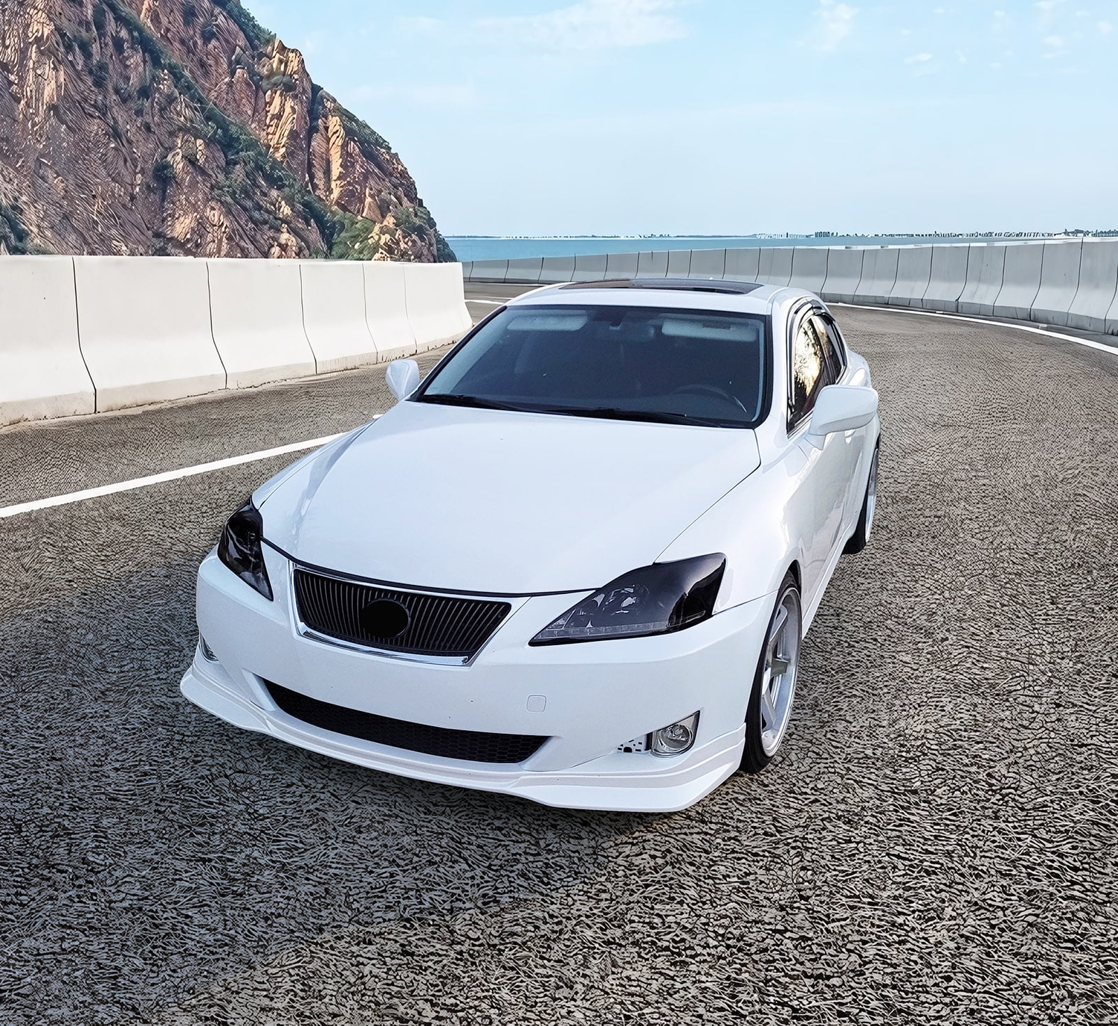 Ikon Motorsports Compatible with 2006-2008 Lexus IS250 IS350 Front Bumper Lip Unpainted PP