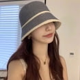 thumbnail image 2 of CoCopeaunts Summer Knitted Bucket Hats For Female Colorblock Womens Hip Hop Cap Men Foldable Bob Fisherman Hat Outdoor Travel Gorros Panama, 2 of 6