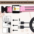 thumbnail image 3 of DOGGYLOVE LED Dog Collar – Lighted Collars for All Pets – USB Rechargeable Dog Collar for Pet Night Walking – Adjustable Light Up Dog Collar with Super Bright Safety - For Male/Female Dog (XL, Pink), 3 of 7