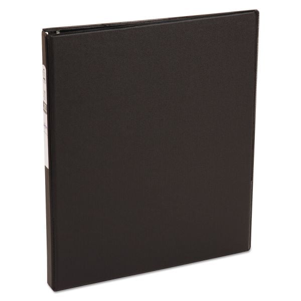 Avery Economy NonView 3Ring Binder, 1/2" Capacity, Round Ring, Black