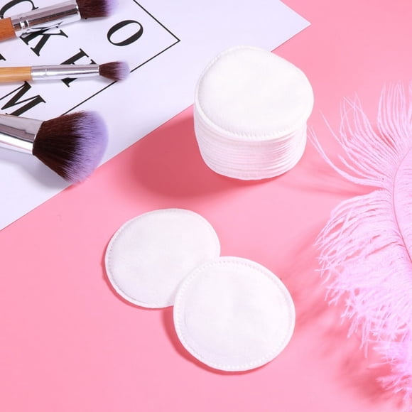 YOPTOP Cotton Pads Reusable Remover Organic Wipes Flat Rounds Discs Makeup Circles All Face Square Round Natural Polish Nail,White,1.97" x 1.97" x 0.08"
