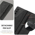 thumbnail image 5 of Compatible with Samsung Galaxy Z Fold 5 5G Case with S Pen Holder,Built-in Screen Protector Hinge Protection Shockproof Anti-Scratches Wallet Case for Samsung Galaxy Z Fold 5 Carbon Black, 5 of 13