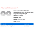 thumbnail image 2 of Front and Rear Brake Rotor Set - Compatible with 2010 - 2012 Land Rover Range Rover Supercharged - Dynamic Friction, 2 of 2