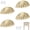 Gold, variant on Handles Vintage Semi Circle Cabinet Knobs for Furniture Kitchen Cupboard Dresser Drawer Door Decorative Knob Double Hole Drawer Pulls 4 Pcs (Bronze)