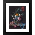 thumbnail image 2 of Willem van Aelst 15x18 Black Modern Framed Museum Art Print Titled - Flower Still Life with a Timepiece (1663), 2 of 5