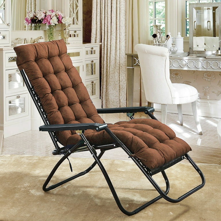 Garden Sun Lounger Pearl Cotton Cushions Pad Zero Gravity Recliner Chair  Seat