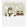thumbnail image 3 of Ambesonne Christmas Shower Curtain, Snowflake Winter Day, 69"Wx70"L, Multicolor, 3 of 5