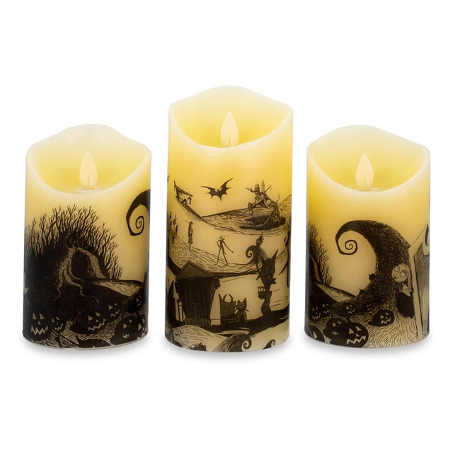 Set de velas LED parpadeantes sin llama Nightmare Before Xmas
