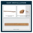 Dakota 72 Inch Pine Wood Floating Fireplace Mantel Shelf Golden Pecan