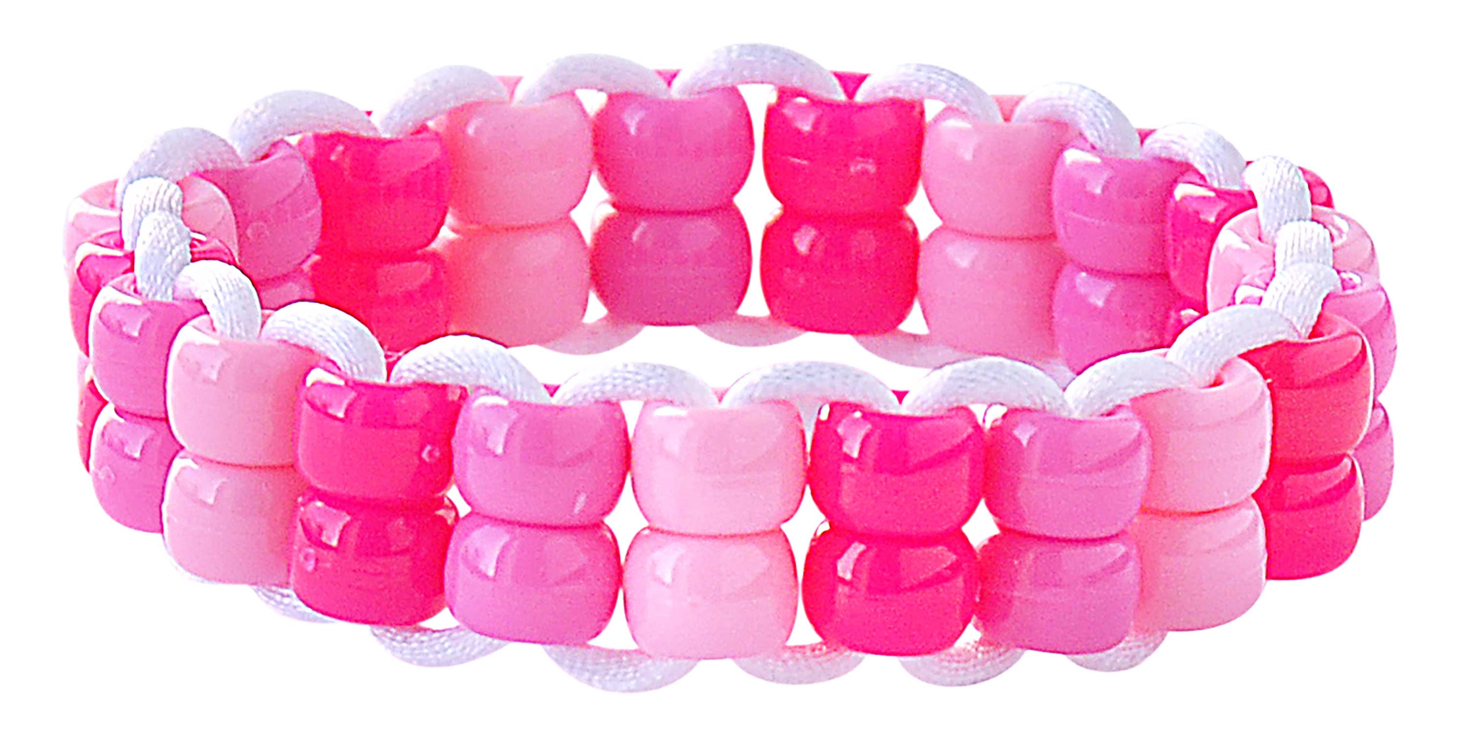 (4 pack) Hello Hobby Pony Bead Mix, Pink, 500 Pieces, Plastic Craft Beads for Jewelry Making and DIY Projects