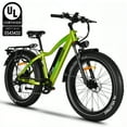 thumbnail image 1 of Oiios Quanta Vélo Électrique Fat Tire Vélo Électrique pour Adultes - 750W 45km/h - Certifié UL 48V 25Ah, 160km Longue Autonomie - Vert - Freins Hydrauliques, Écran Couleur, 1 of 12