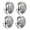 Chrome, variant on 4 Pieces Smoke Bullet Turn Signal Light Lens Covers, Compatible with Harley Sportster, Street Glide, Road King and Softail Models