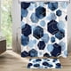 thumbnail image 3 of Set de decoración de baño Litabel, cortina de ducha geométrica, color azul marino, 3 of 6